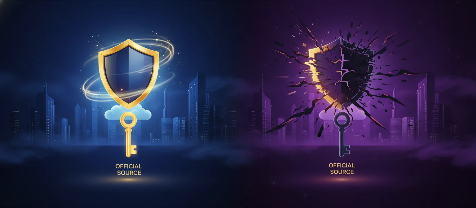 Official versus unofficial APK warning